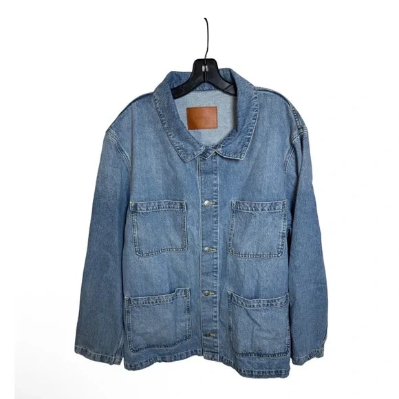 Sandro Denim Jacket Blue Wash Men's XXL Classic ‎ Style